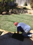 John laying sod