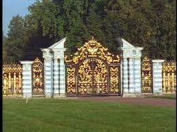 Gates of the Summer Palace in St. Petersburg