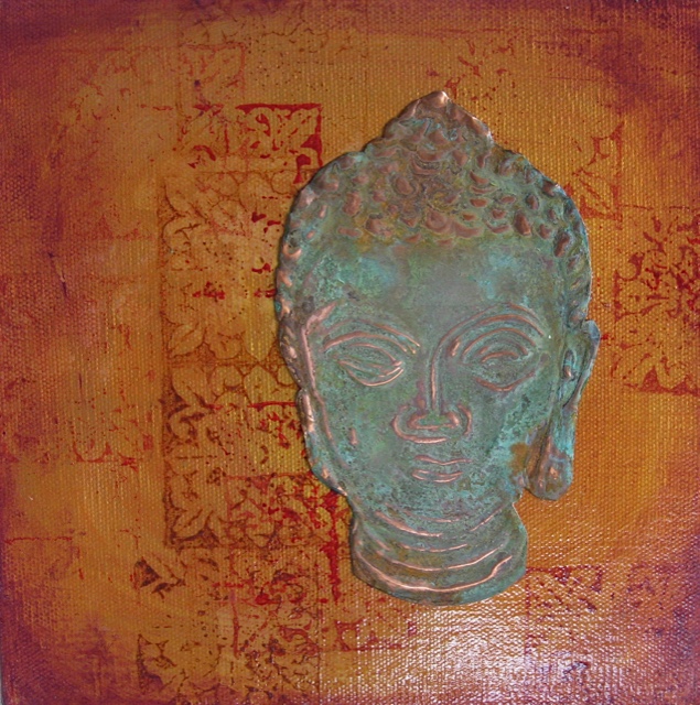 Copper on a 6"X6" canvas