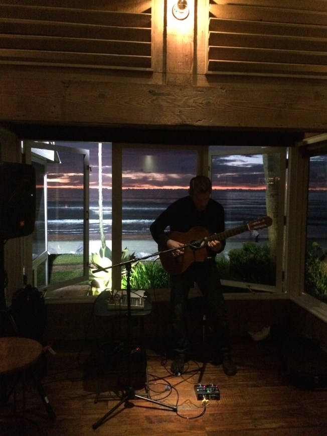 Dennis Bergstrom from B.Entertained playing music.