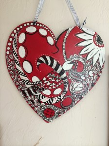 Birthday heart made for Maxine Custer