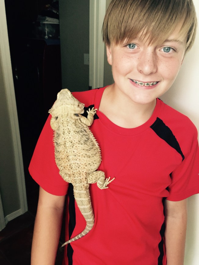 Leha on Connor's shoulder