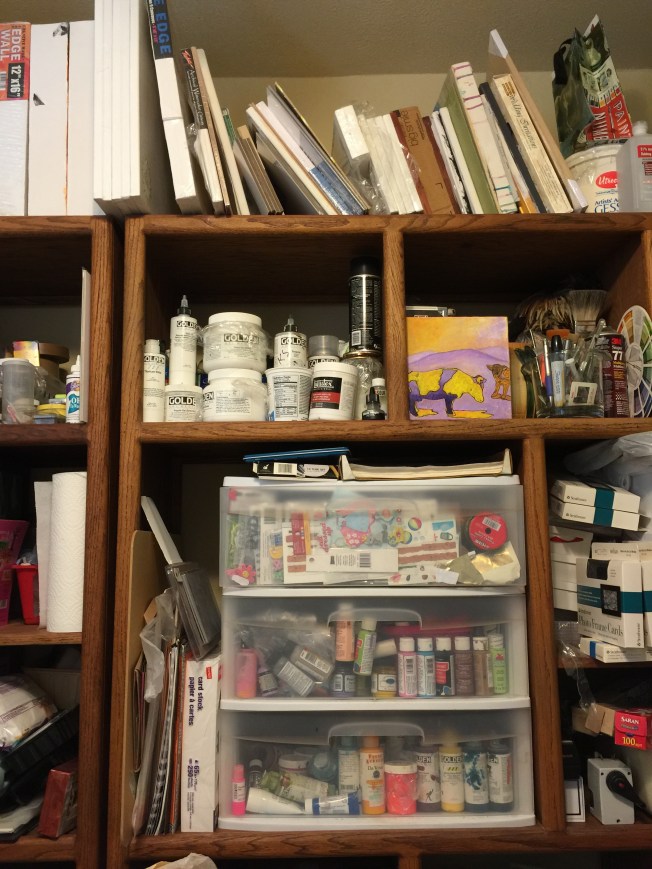Part of my studio, the organized part!